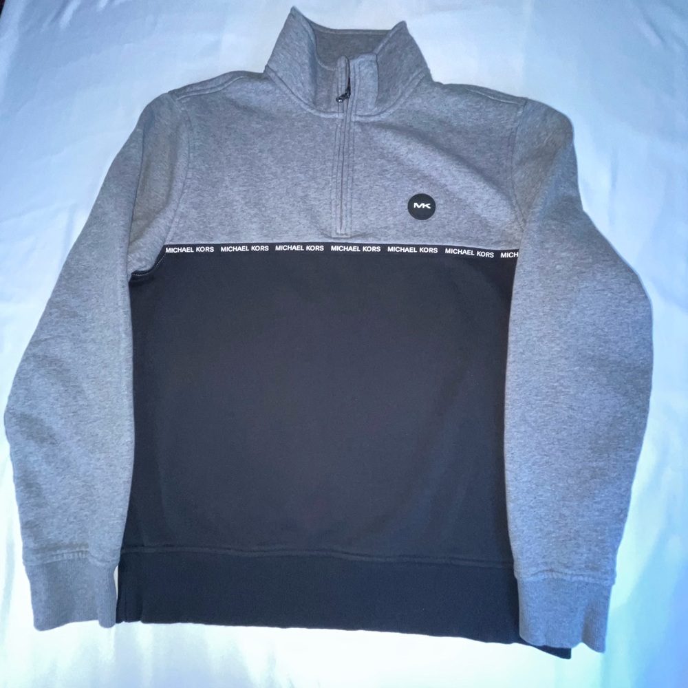 Michael Kors Men's Two-Tone Zip-Up Sweater